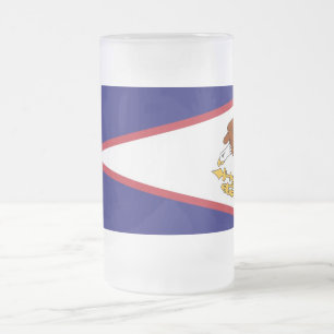 Frosted Glass Mok met vlag van Amerikaans-Samoa