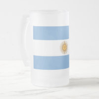 Frosted Glass Mok met vlag van Argentinië