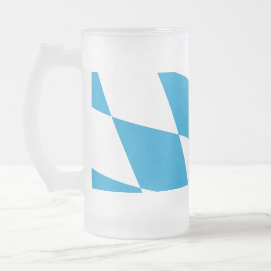 Frosted Glass Mok met vlag van Beieren (Links)
