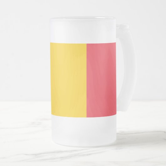 Frosted Glass Mok met vlag van België (Voorkant rechts)