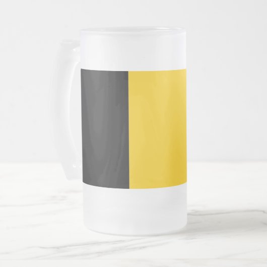Frosted Glass Mok met vlag van België (Voorkant links)