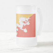 Frosted Glass Mok met vlag van Bhutan (Voorkant rechts)
