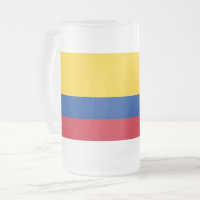 Frosted Glass Mok met vlag van Colombia