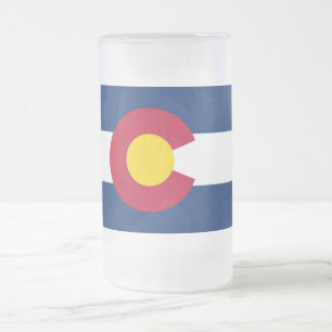 Frosted Glass Mok met vlag van Colorado, Verenigde