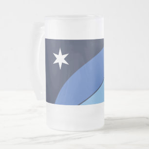Frosted Glass Mok met vlag van Columbia, SC