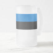 Frosted Glass Mok met vlag van Estland (Voorkant rechts)