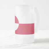 Frosted Glass Mok met vlag van Groenland (Voorkant rechts)