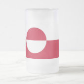 Frosted Glass Mok met vlag van Groenland (Center)