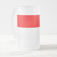Frosted Glass Mok met vlag van Indonesië