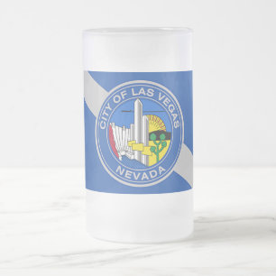 Frosted Glass Mok met vlag van Las Vegas, Verenigd
