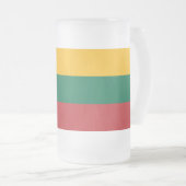 Frosted Glass Mok met vlag van Litouwen (Voorkant rechts)