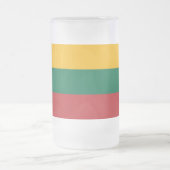 Frosted Glass Mok met vlag van Litouwen (Center)