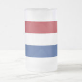 Frosted Glass Mok met vlag van Nederland (Center)