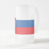 Frosted Glass Mok met vlag van Slowakije (Voorkant rechts)