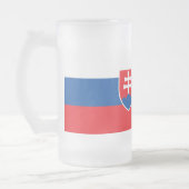 Frosted Glass Mok met vlag van Slowakije (Links)