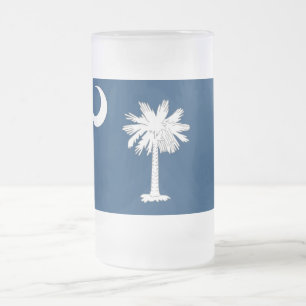Frosted Glass Mok met vlag van South Carolina, Ver