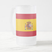 Frosted Glass Mok met vlag van Spanje (Voorkant links)