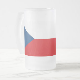 Frosted Glass Mok met vlag van Tsjechië