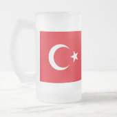 Frosted Glass Mok met vlag van Turkije (Links)