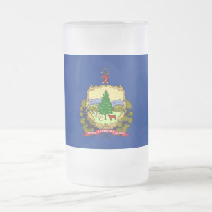 Frosted Glass Mok met vlag van Vermont, Verenigde