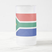 Frosted Glass Mok met vlag van Zuid-Afrika (Center)