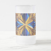 Frosted Glass Mok met Zweden Kleuren ontwerp (Center)