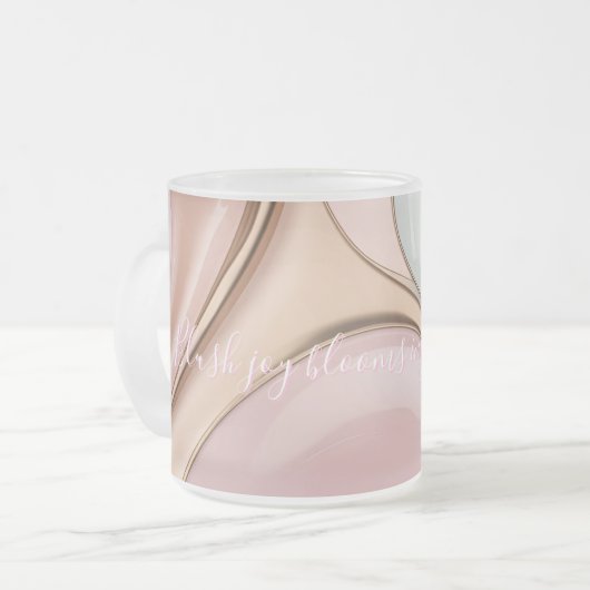 Frosted glass mug in stylish abstract graphic (Devant gauche)