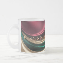 Frosted glass mug in stylish graphic matglas koffiemok