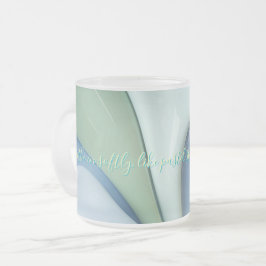 Frosted glass mug in stylish graphic matglas koffiemok