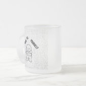 ☕ Frosted Glass Mug with "Be Nice To Yourself" (Devant gauche)