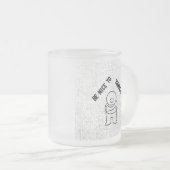☕ Frosted Glass Mug with "Be Nice To Yourself" Matglas Koffiemok (Voorkant rechts)