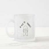 ☕ Frosted Glass Mug with "Be Nice To Yourself" Matglas Koffiemok (Links)