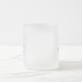 Frosted Glass Mug with Clean Bicycle Design Matglas Koffiemok (Center)