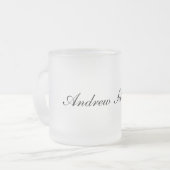 Frosted Glass Mug with Custom Name Touch (Devant gauche)