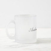 Frosted Glass Mug with Custom Name Touch (Gauche)