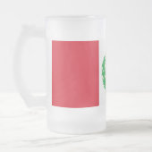 Frosted Glass Mug with flag of Peru Matglas Bierpul (Links)