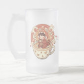 Frosted Glass Red Panda Warm Glow Mug (Gauche)