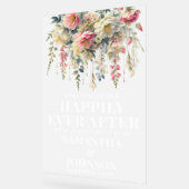 Frosted Happily Ever After Floral Mariage Bienvenu (Angle)