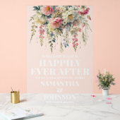 Frosted Happily Ever After Floral Mariage Bienvenu (Mariage)