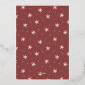 Frosted Holly | Vrijdag Folie Uitnodiging (Achterkant)