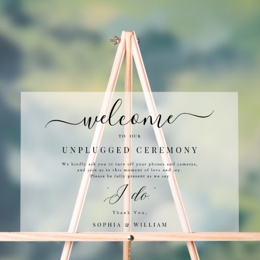 Frosted 'I Do' Welkom Ontkoppelde Ceremonie Huweli Acryl Bord (Neutraal)