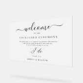 Frosted 'I Do' Welkom Ontkoppelde Ceremonie Huweli Acryl Bord (Hoek)