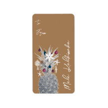 Frosted Island Pine, Sugar Plum Cadeau Labels
