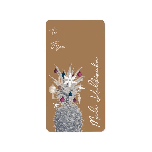 Frosted Island Pine, Sugar Plum Cadeau Labels (Voorkant)