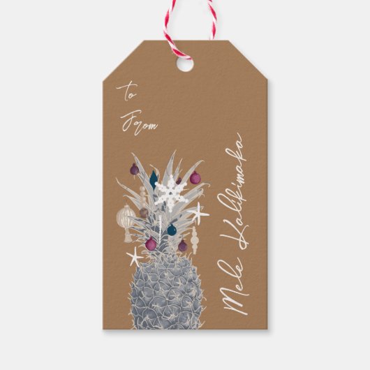 Frosted Island Pine, Sugar Plum Cadeaulabel (Voorkant)