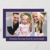 'Frosted Joy' (Plum) Carte photo de vacances (Devant / Derrière)