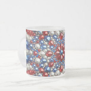 Frosted kleine glazen mok met Nederland Kleuren
