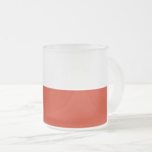 Frosted kleine glazen mok met vlag van Chili (Voorkant rechts)