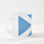 Frosted kleine glazen mok met vlag van Schotland, (Links)