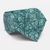 Frosted lines - Donkergroen op Lt Blue Green Stropdas (Opgerold)